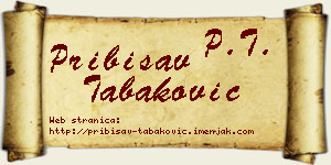 Pribisav Tabaković vizit kartica
